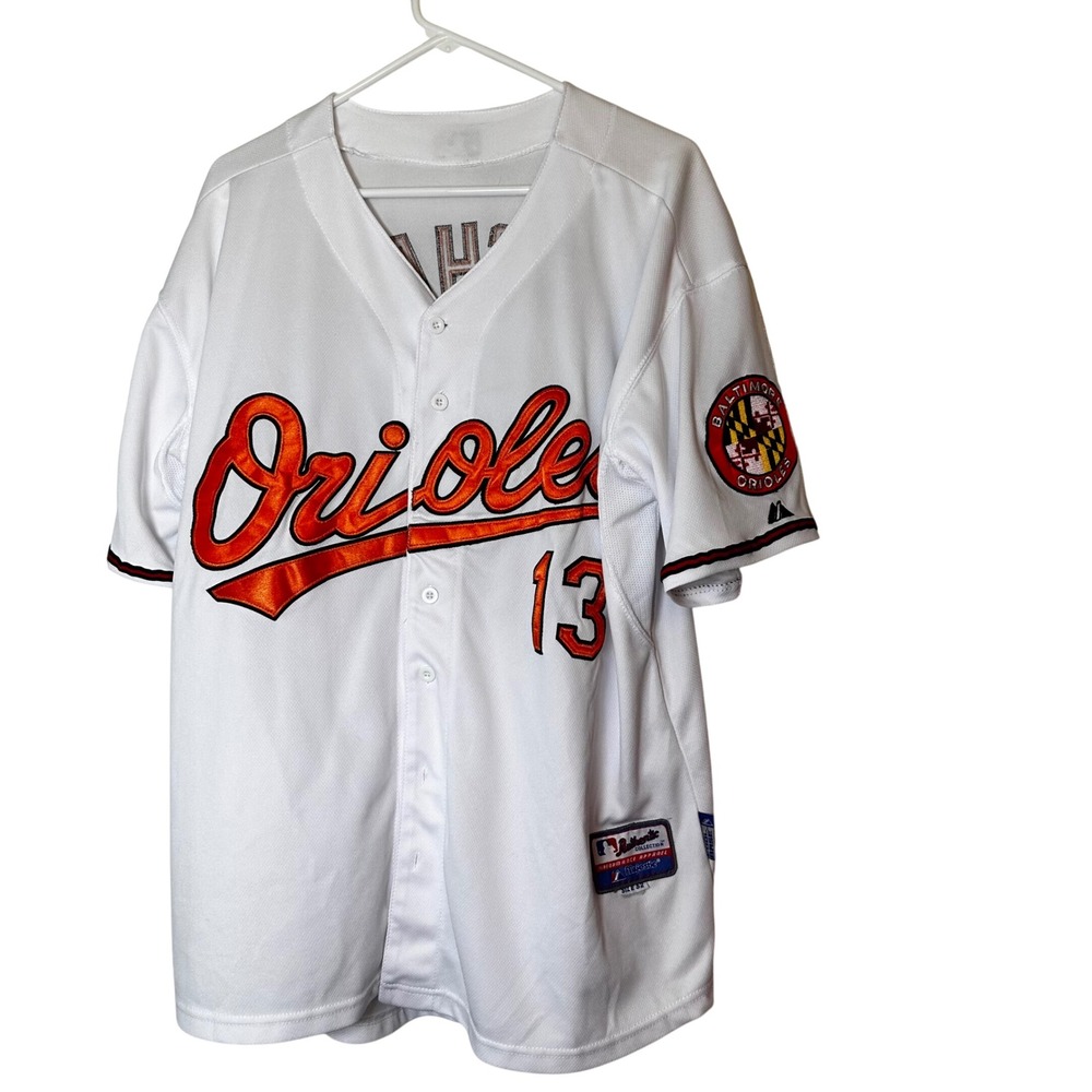 Majestic Baltimore Orioles Manny Machado 13 Authentic Jersey‎ White Mens Size 52